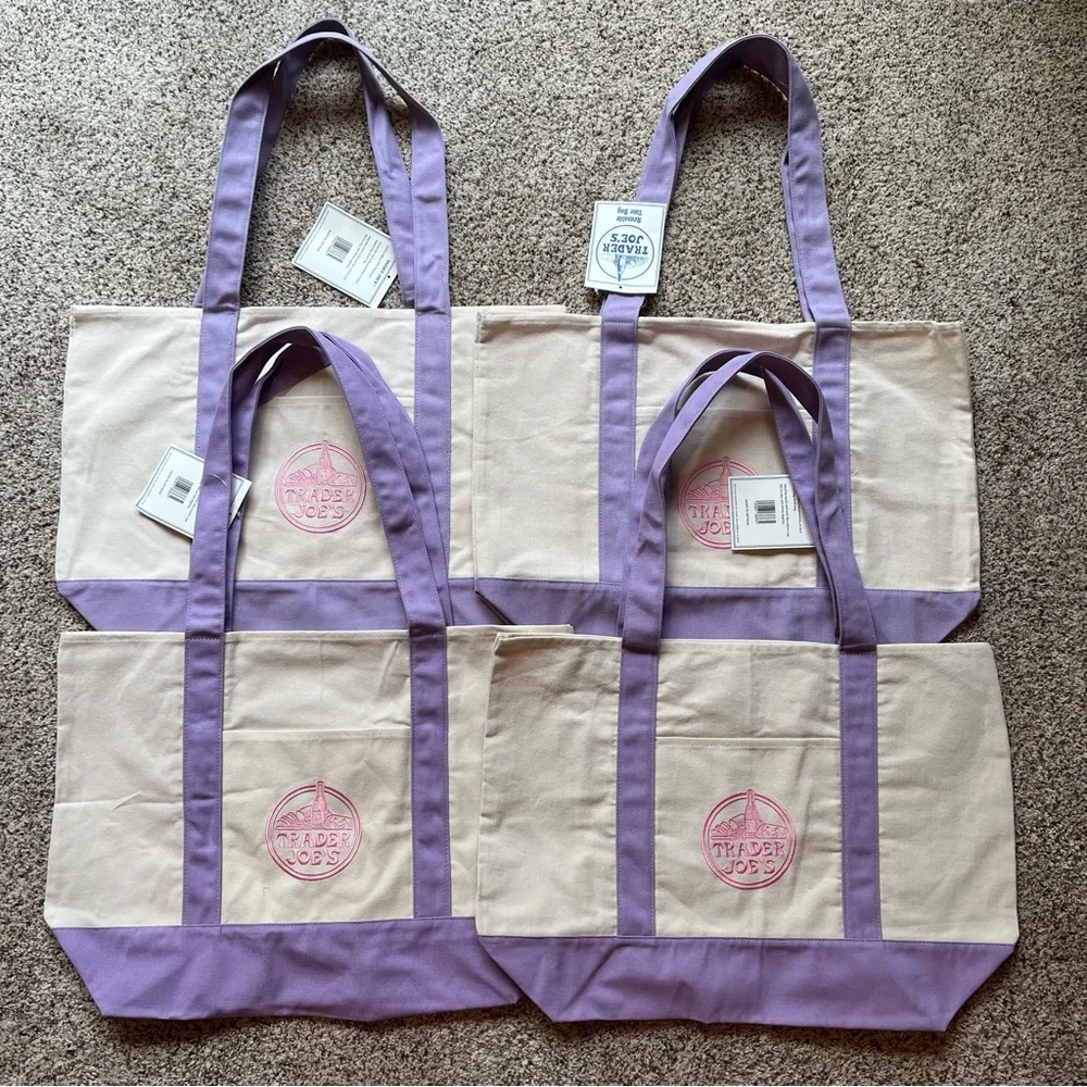 Large Trader Joe’s Canvas Tote Bag - Picture 4 of 5